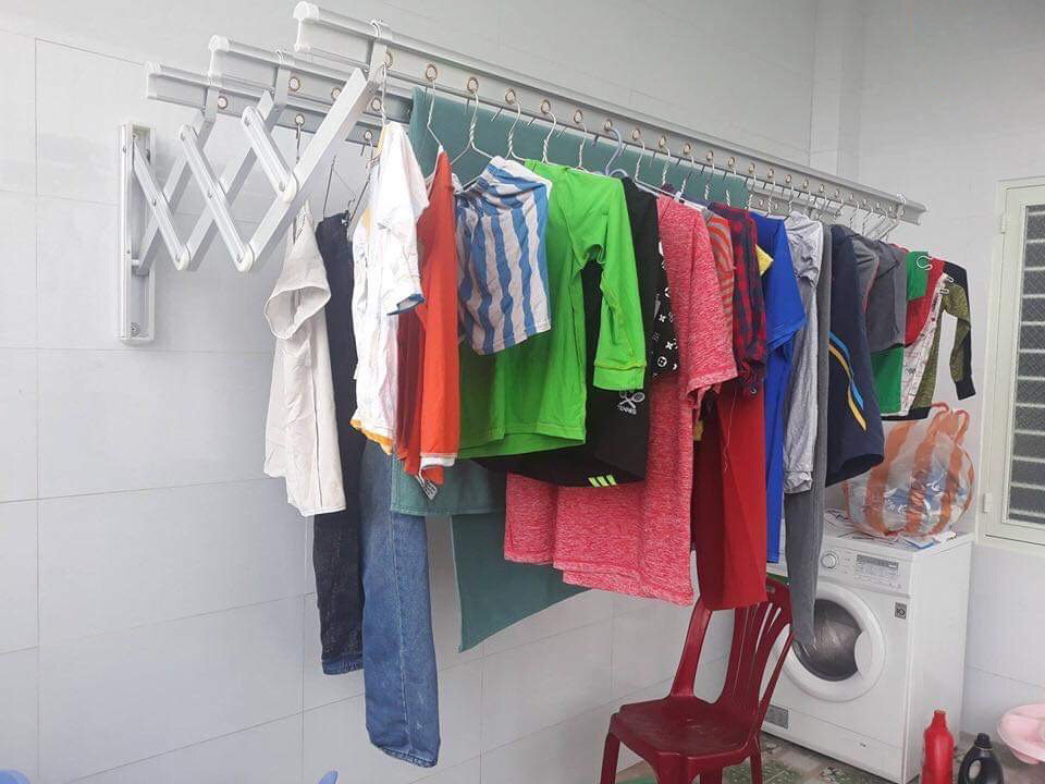 Giàn phơi xếp tường nhập khẩu