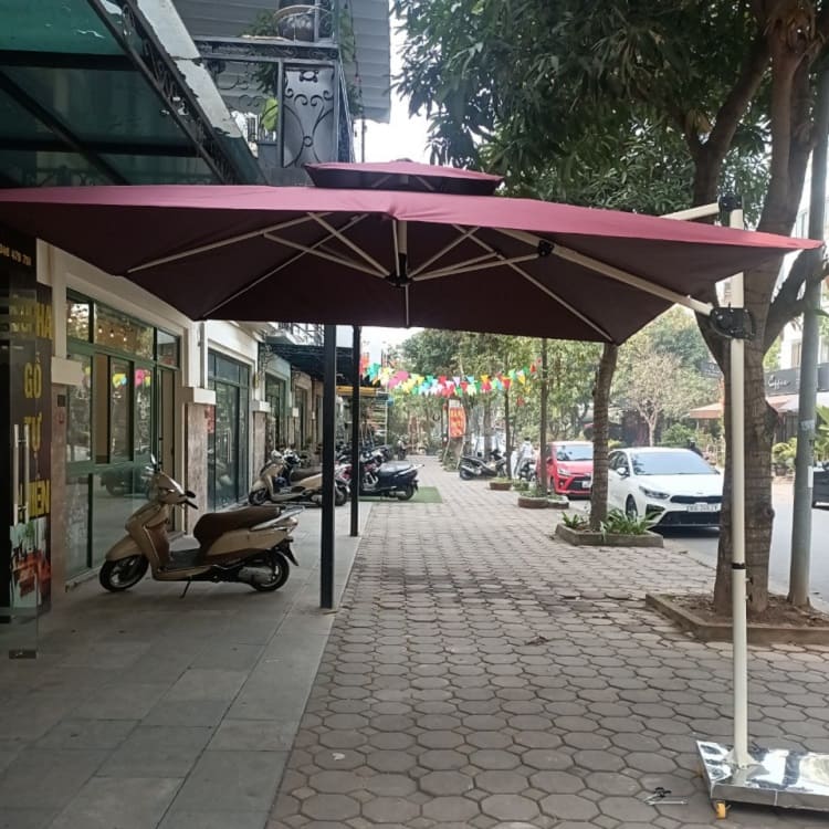 Dù lệch tâm  hệ nâng hạ màu đỏ