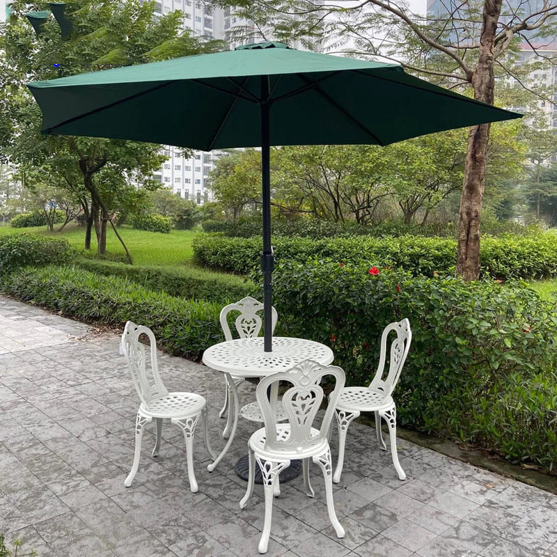 Ô dù chính tâm sắt 3m màu xanh